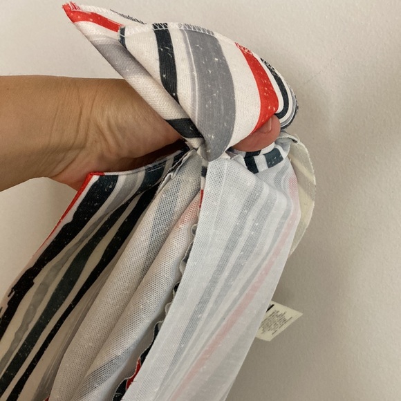 New Vintage Blazer Womens Large XL White Gray Red Stripe Light Jacket Retro 90s - Picture 13 of 14